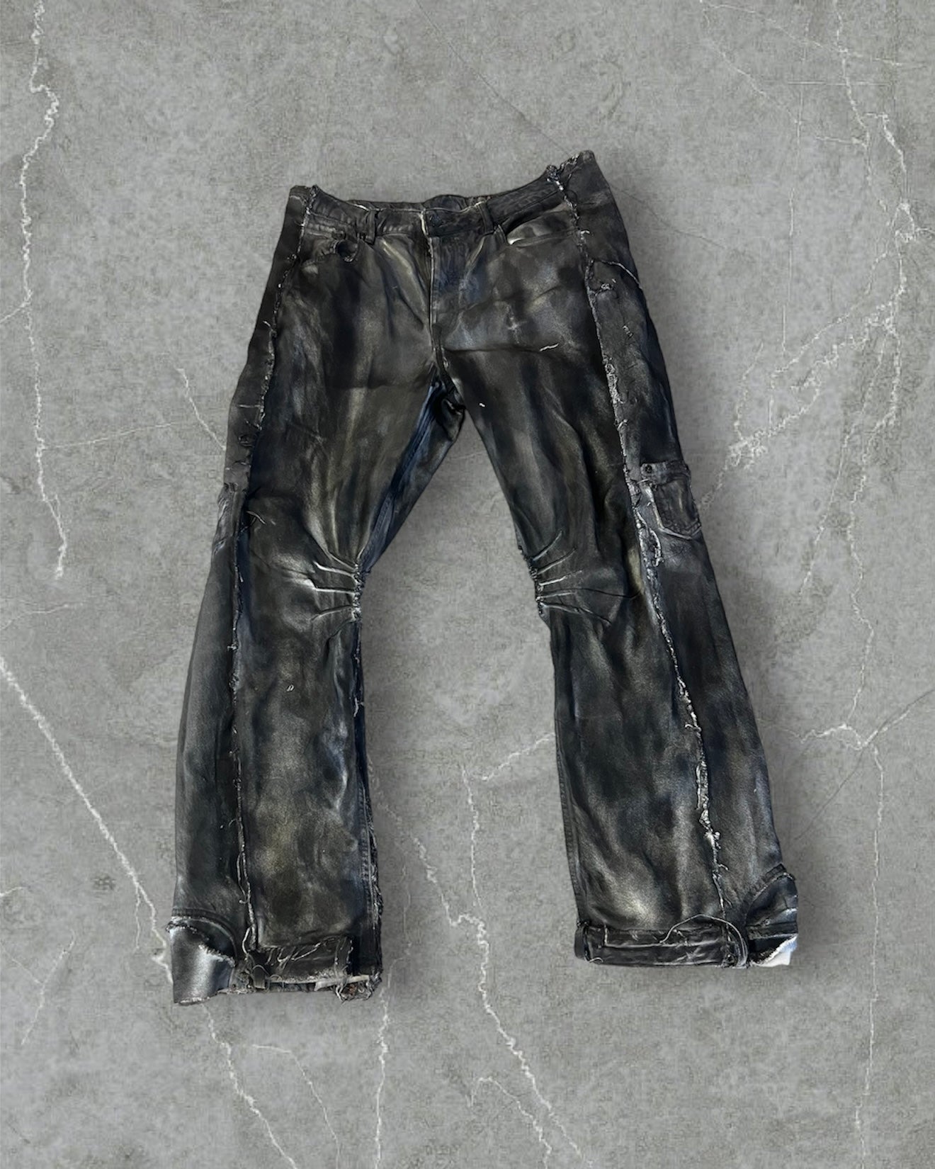 Black Slick Jeans