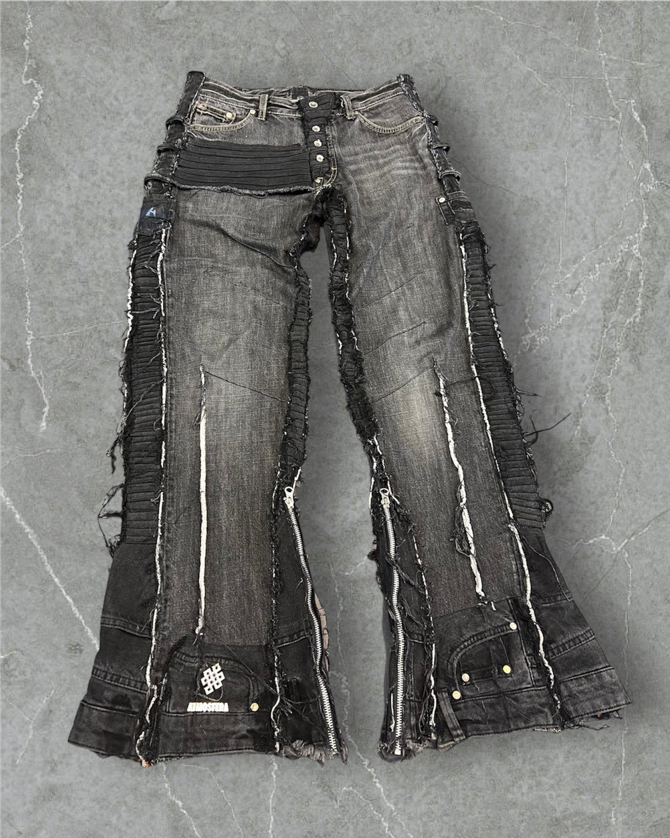 Acid Black Rib Jeans