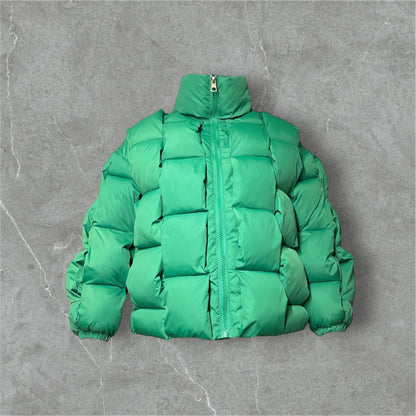 Pixel Power Puff Jacket Green